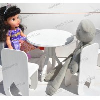 Демонстрационный набор - стол со стульями для кукол
